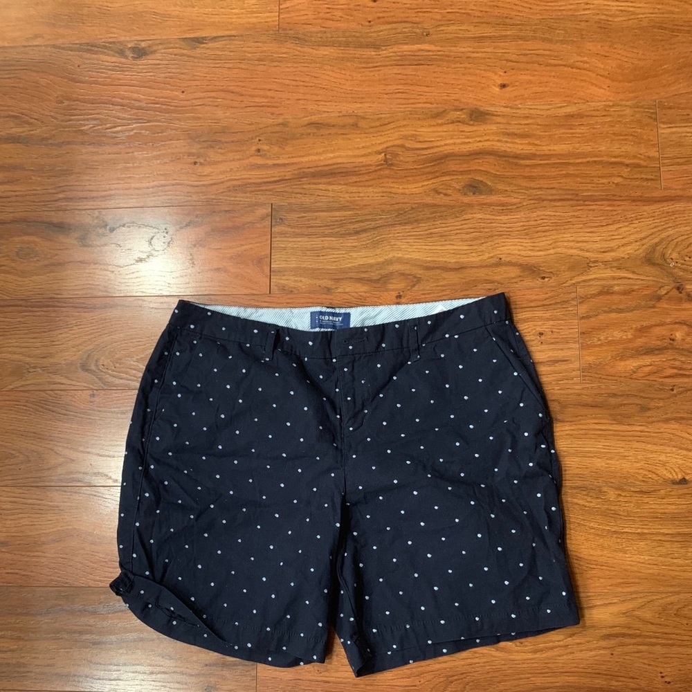 Old Navy, Navy Blue Patterned Shorts